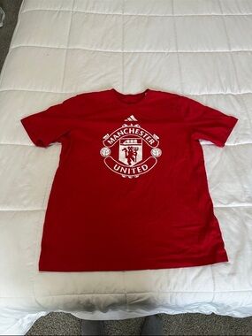 adidas Manchester United Red Graphic Tee